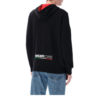 mikina na zip DUCATI Corse, (červená, černá, bílá)