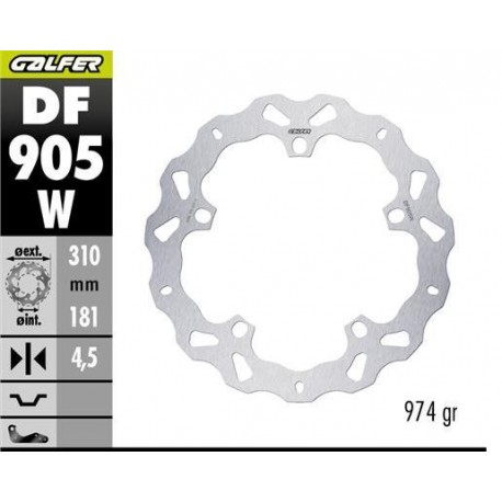 Přední brzový kotouč BMW R 1300GS '23-'25 (WAVE) (310X181X4.5MM) GALFER