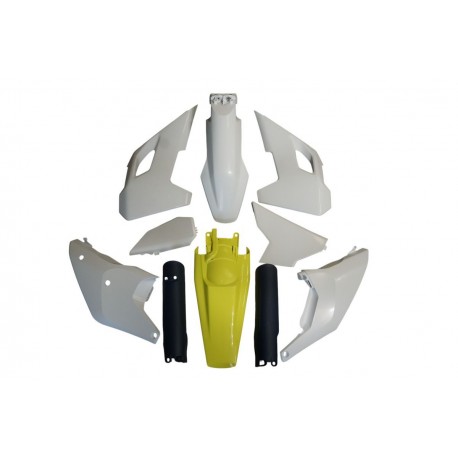 Sada plastů HUSQVARNA TE/FE TPI '24-'25 (OEM bílá/žlutá '24),POLISPORT
