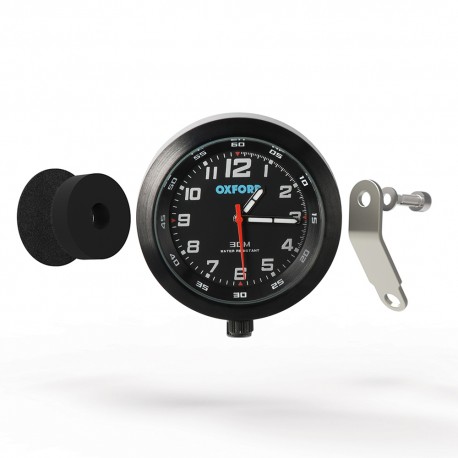 Analogové moto hodiny OXFORD AnaClock černé