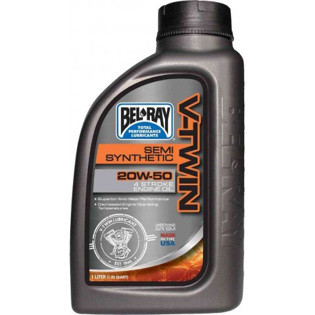 Motorový olej BEL-RAY V-TWIN Semi-Synthetic 20W-50 4T 1L