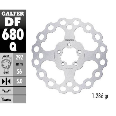 GALFER přední brzdový kotouč HARLEY-DAVIDSON (292X56X5) CUBIQ