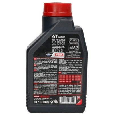 Motorový olej MOTUL 5100 4T 15W-50 1L