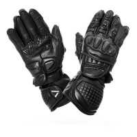 Kožené moto rukavice ADRENALINE LYNX PP černé