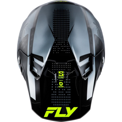 přilba FORMULA S CARBON, FLY RACING - USA (šedá/hi-vis)