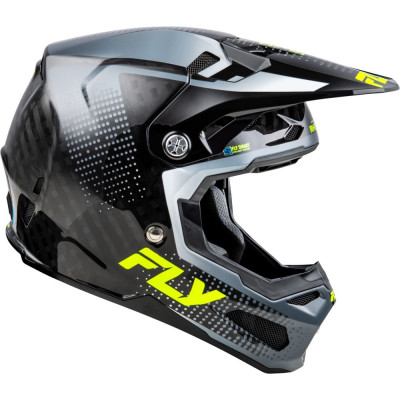 přilba FORMULA S CARBON, FLY RACING - USA (šedá/hi-vis)