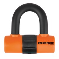 Zámek na kotouč motocyklu OXFORD HD Max (oranžový, průměr čepu 14mm)