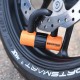 Zámek na kotouč motocyklu OXFORD HD Max (oranžový, průměr čepu 14mm)