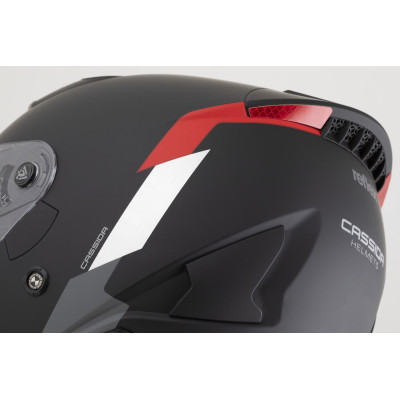 přilba Reflex 2.0 Safety, CASSIDA (černá matná/červená/šedá/stříbrná reflexní) 2025