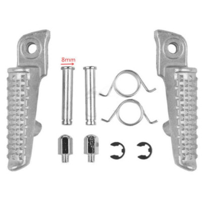 BIKETEC sada přední stupačky (řidiče) s montážní sadou HONDA CBR 600RR '03-06, CBR 1000 RR '04-14, CBR 1000R '08-11, stříbrné