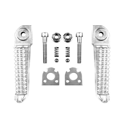 BIKETEC sada zadní stupačky (spolujezdce) s montážní sadou YAMAHA YZF R1 '02-12, YZF R6 '03-11, stříbrné