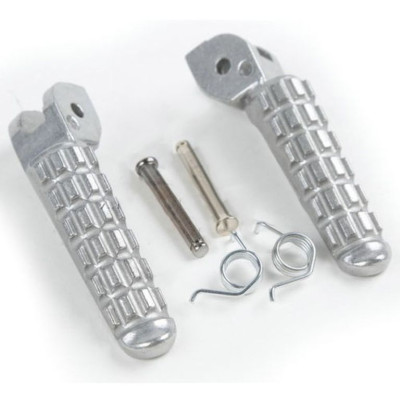 BIKETEC sada přední stupačky (řidiče) s montážní sadou DUCATI MONSTER 696/796 '09-13, stříbrné