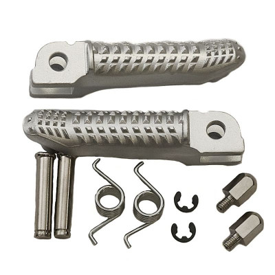 BIKETEC sada přední stupačky (řidiče) s montážní sadou BMW S 1000RR '15-17, stříbrné