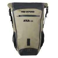 Vodotěsný batoh OXFORD Aqua B25 (khaki zelená/černá, 25L)