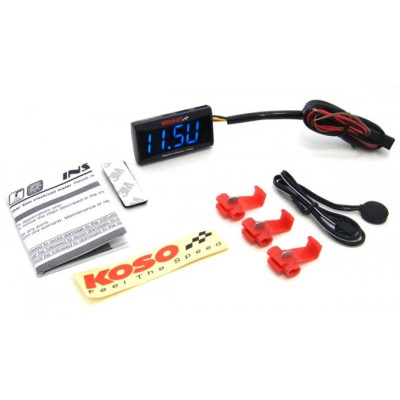 Hodiny - Voltmetr KOSO Super Slim