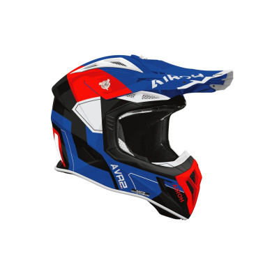 přilba AVIATOR ACE 2 Shield, AIROH (modro-červená lesklá) 2026