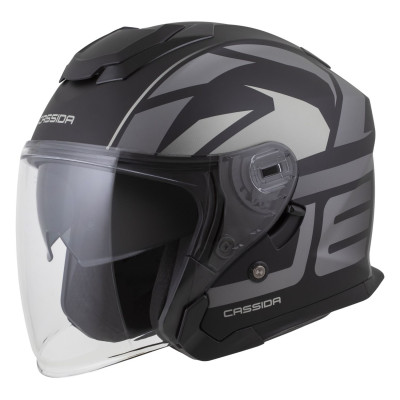 přilba Jet Tech 2.0 RoTo, CASSIDA (černá matná/šedá/bílá) 2026