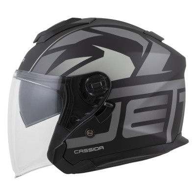 přilba Jet Tech 2.0 RoTo, CASSIDA (černá matná/šedá/bílá) 2026