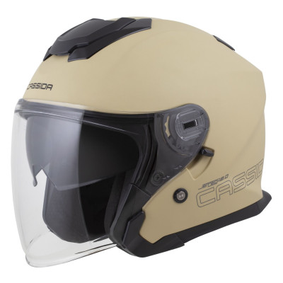 přilba Jet Tech 2.0 Solid, CASSIDA (písková matná/černá/šedá) 2026