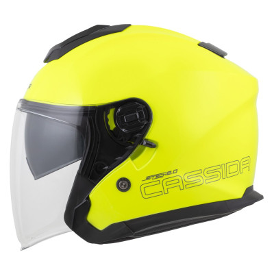 přilba Jet Tech 2.0 Solid, CASSIDA (žlutá fluo/černá/šedá) 2026