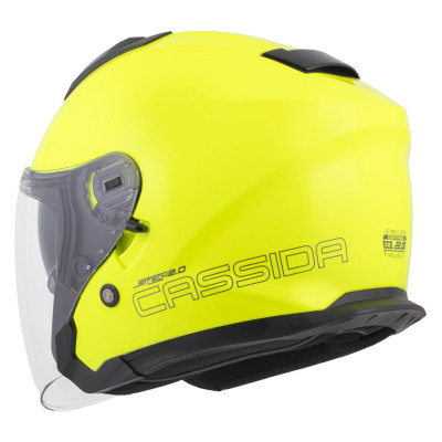 přilba Jet Tech 2.0 Solid, CASSIDA (žlutá fluo/černá/šedá) 2026