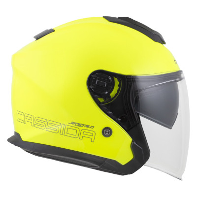 přilba Jet Tech 2.0 Solid, CASSIDA (žlutá fluo/černá/šedá) 2026