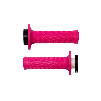 gripy LOCK-ON D100 (offroad) délka 125/130 mm (4 vačky), DOMINO (růžové)