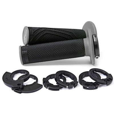 gripy LOCK-ON D100 (offroad) délka 125/130 mm (6 vaček), DOMINO (černo-šedé)