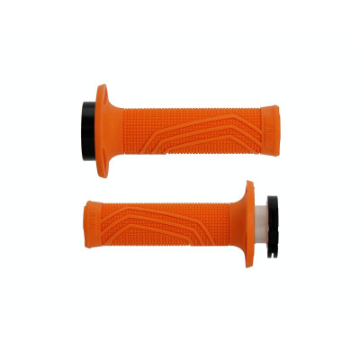 gripy LOCK-ON D100 (offroad) délka 125/130 mm (4 vačky), DOMINO (oranžové)