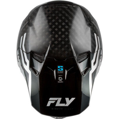 přilba FORMULA S CARBON BYTE, FLY RACING - USA (/carbon/šedá/stříbrná)