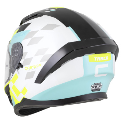 přilba Orbit Track, CASSIDA (bílá/žlutá fluo/tyrkysová/černá) 2026