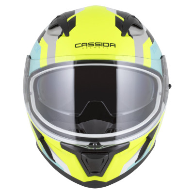 přilba Orbit Track, CASSIDA (bílá/žlutá fluo/tyrkysová/černá) 2026