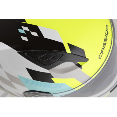 přilba Orbit Track, CASSIDA (bílá/žlutá fluo/tyrkysová/černá) 2026