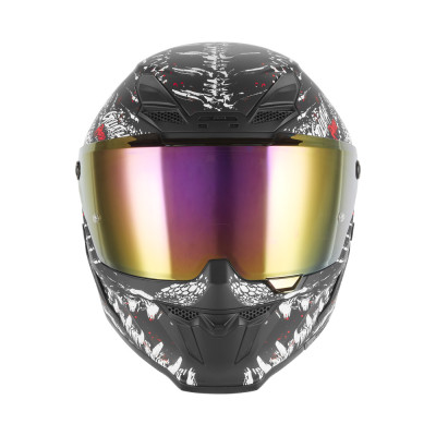 přilba GOLIATH RAPTOR, NOX EXKLUSIV (černá matná, bílá, červená) 2026