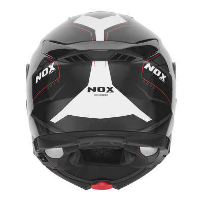 přilba N967 CONQUER, NOX (černá matná, bílá, červená) 2026