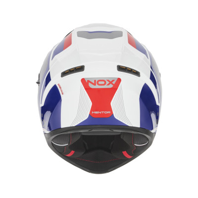 přilba N402 MENTOR, NOX (bílá, modrá, červená) 2026