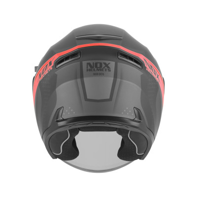 přilba N130 EKTO, NOX (černá matná, červená) 2026