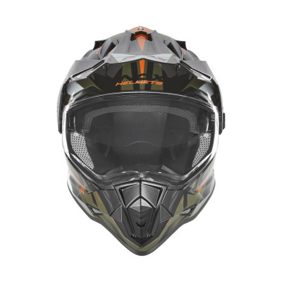 přilba N312 TRACK, NOX (khaki, oranžová) 2026