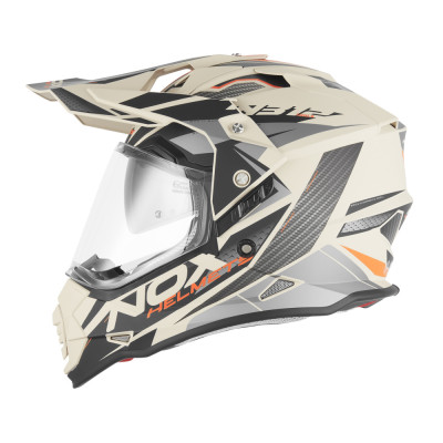 přilba N312 TRACK, NOX (písková matná, oranžová) 2026