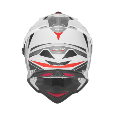 přilba N312 TRACK, NOX (bílá, červená) 2026